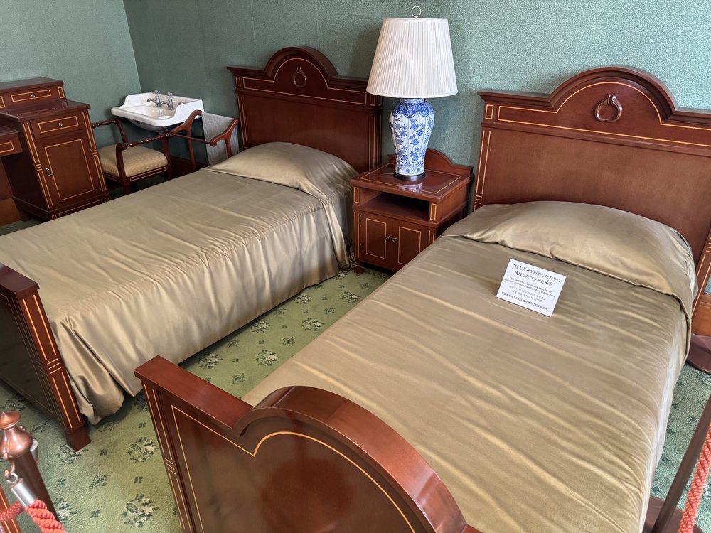 The beds Albert and his wife slept in.