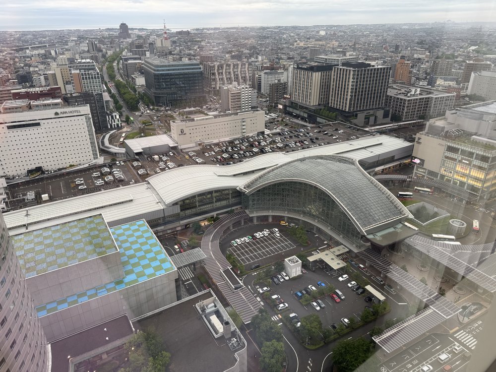 The view of Kanazawa station from my hotel room.